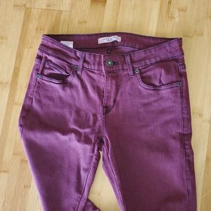 Rich and skinny super skinny maroon jeans